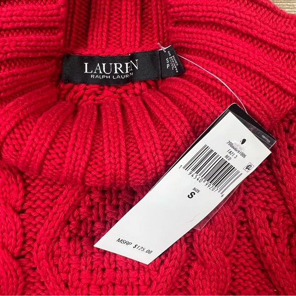 NWT Ralph Lauren Cable Knit Mockneck Jumper - Picture 6 of 7